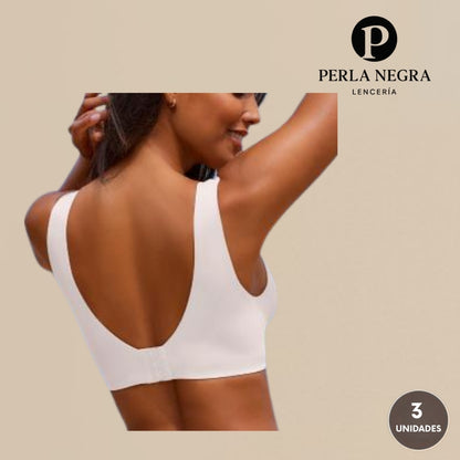 PROMO 3X1 | Corpiño Segunda Piel Bretel Grueso + Pack Bombachas de Regalo